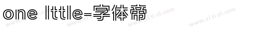 one lttle字体转换